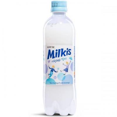 韩国进口乐天牛奶味苏打水500ml