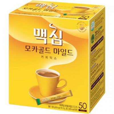 韩国进口麦馨三合一摩卡速溶咖啡粉 (12g*50 条) 