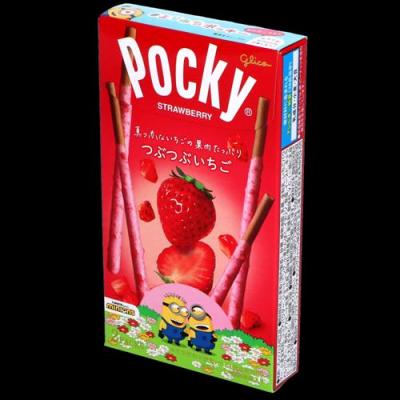 Glico Pocky Biscuit Stick Tsubu-Tsubu Strawberry 55g