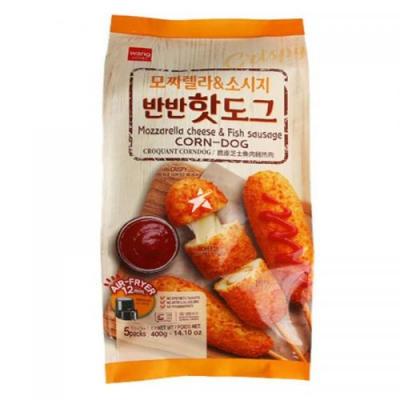 Korean Original Corn Dogs Crispy Mozzarela & Fish Sausage 400g
