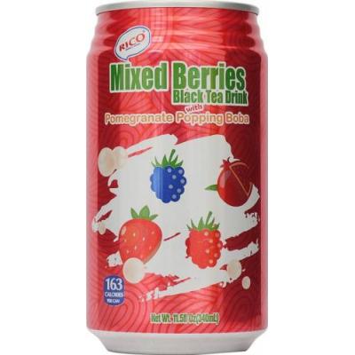 Rico Mixed berries Black Tea Pomegranate Popping Boba 340ml